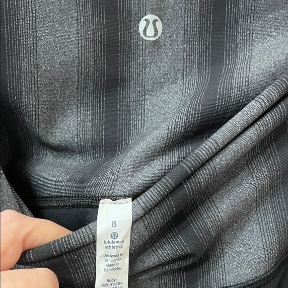 Lululemon Athletica Black and Grey Capris - Picture 2 of 4
